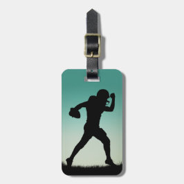 Beställnings- märkre för textfotbollsspelarebagage bagagebricka