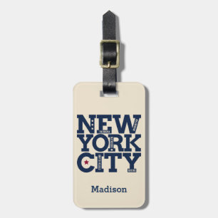 Beställnings- märkre för textNew York City bagage Bagagebricka
