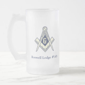 Beställnings- Masonic blåttlogemugg Frostat Ölglas