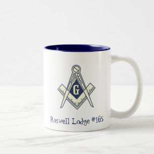 Beställnings- Masonic mugg för blåttlogekaffe