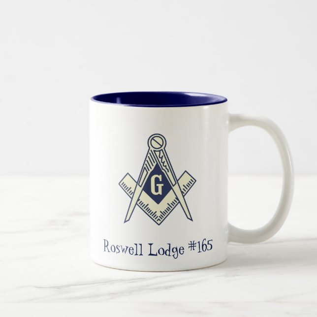 Beställnings- Masonic mugg för blåttlogekaffe (Höger)