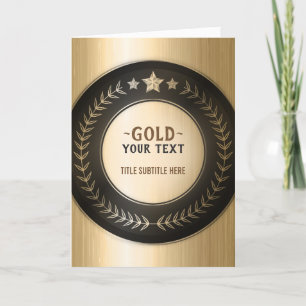 BESTÄLLNINGS- MEDALJguld #1 för TRYCKET DIY Tack Kort
