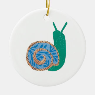 Beställnings- meddelandeprydnad för snigel julgransprydnad keramik