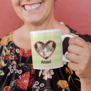 Beställnings- minnes- kattfototass avtryck kaffemugg