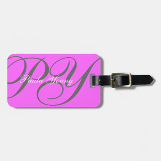 Beställnings- modern Monogram 2 (rosor) Bagagebricka