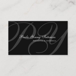Beställnings- modern Monogram 2 Visitkort