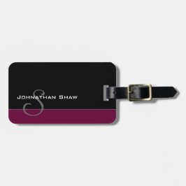 Beställnings- Monogram 5 (Burgundy) Bagagebricka