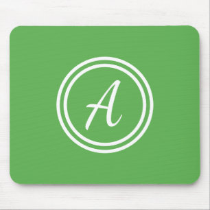 Beställnings- Monogram Mousepad för grönt & för Musmatta