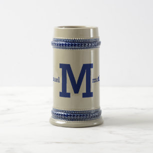 Beställnings- monogram- & namnmuggar sejdel