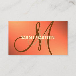 Beställnings- monogramkort för enkel höst färger visitkort