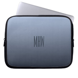 Beställnings- monogramlaptop sleeve för blåakti