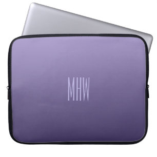 Beställnings- monogramlaptop sleeve för violett