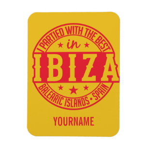 Beställnings- monogrammagnet för IBIZA Spanien Magnet