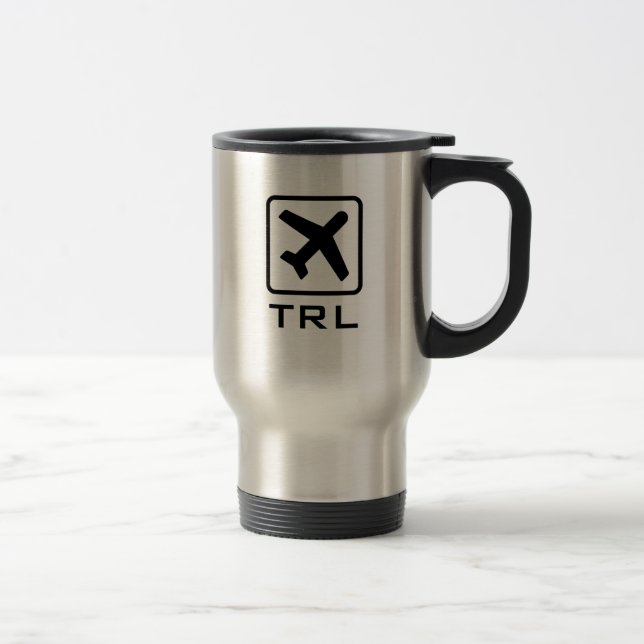 Beställnings- monogrammed flygplansymboltravel mug resemugg (Höger)