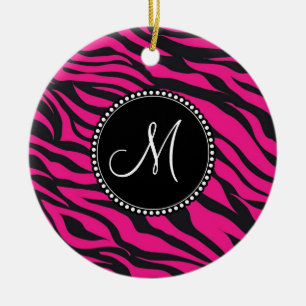 Beställnings- Monogrammed initial shock Julgransprydnad Keramik