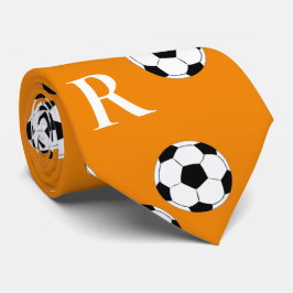 Beställnings- Monogrammed orange för Slips