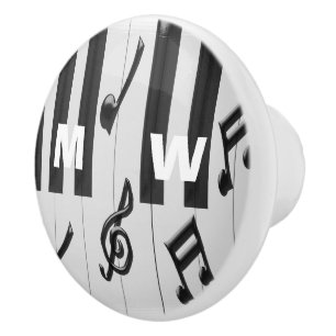 Beställnings- Monogrammed pianotangentbord Knopp
