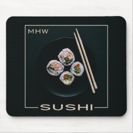 Beställnings- monogrammousepad för Sushi Musmatta