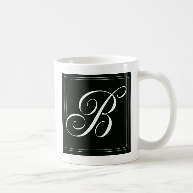 Beställnings- Monogrammugg - initialt B Kaffemugg (Höger)