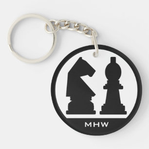 Beställnings- monogramnyckelring för SCHACK