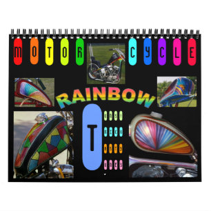 Beställnings- motorcykel som målar det Midi Kalender