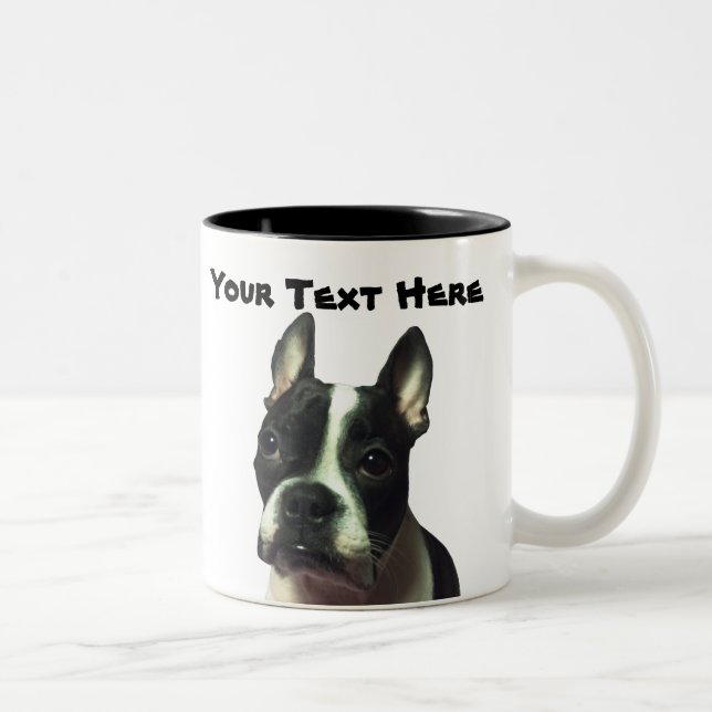 Beställnings- mugg för Boston Terrier (Höger)