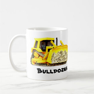Beställnings- mugg för Bulldozerkonstruktionskaffe