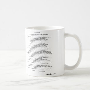 BESTÄLLNINGS- MUGG FÖR DESIDERATA MAX EHRMANN
