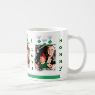 Beställnings- mugg för foto- & textjulkaffe