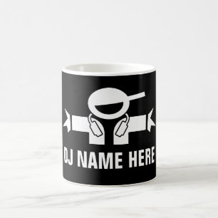 Beställnings- mugg för kaffe för DJ-DiskJockey
