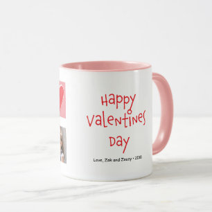 Beställnings- mugg för lyckligt valentin foto f