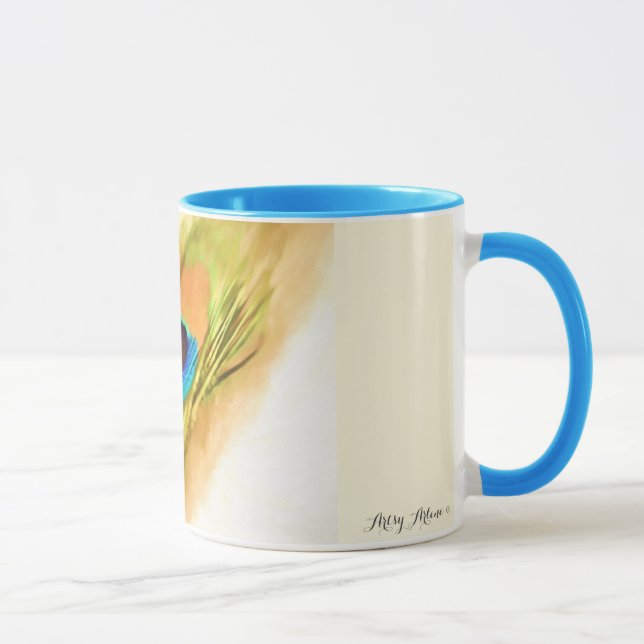 Beställnings- mugg lk "för påfågelfjäder" (Höger)