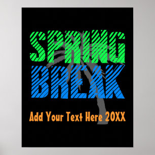 Beställnings- neonsouvenir för påsklov poster