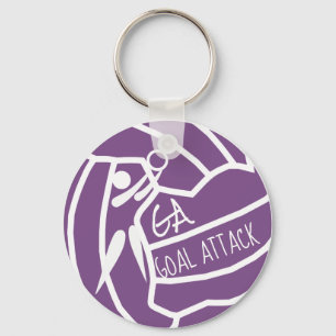 Beställnings- Netball Clipart för GA för Nyckelring