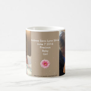 Beställnings- nyfödd bebisfotomugg kaffemugg