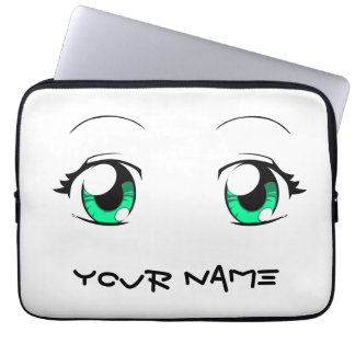 Beställnings- ögon för färgAnimeflicka Laptop Fodral