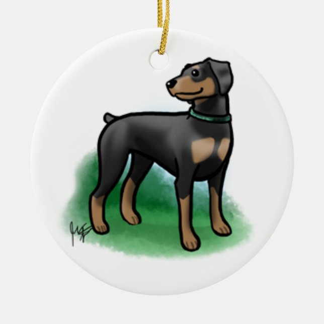 Beställnings- "Oscar" prydnad Julgransprydnad Keramik (Framsidan)