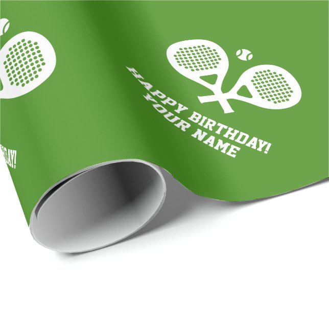 Beställnings- padeltennis som slår in papper för presentpapper (Rullad Hörn)