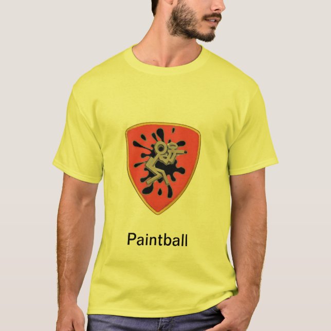 Beställnings- Paintballskjorta Tee Shirt (Framsida)