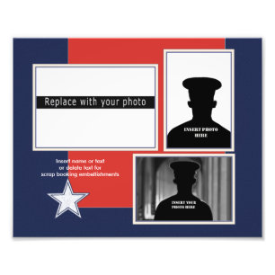 Beställnings- patriotisk fotoCollage Fototryck