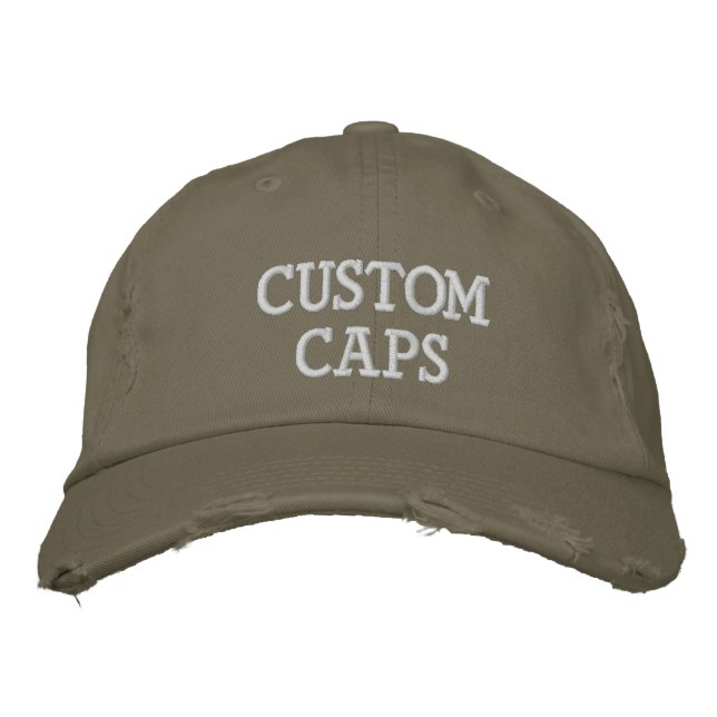 Beställnings- personlig tom broderad baseballmössa keps (Framsida)