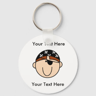 Beställnings- pirat röda Keychain Nyckelring
