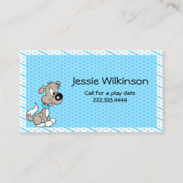 Beställnings- Playdate för tecknadvalp kort