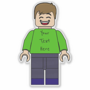 Beställnings- pojke Minifig Klistermärken