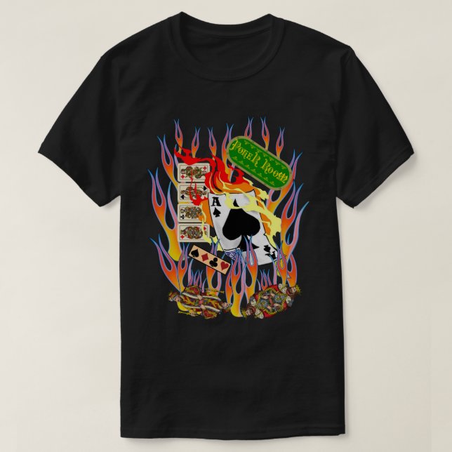 Beställnings- pokerrum t-shirt (Design framsida)