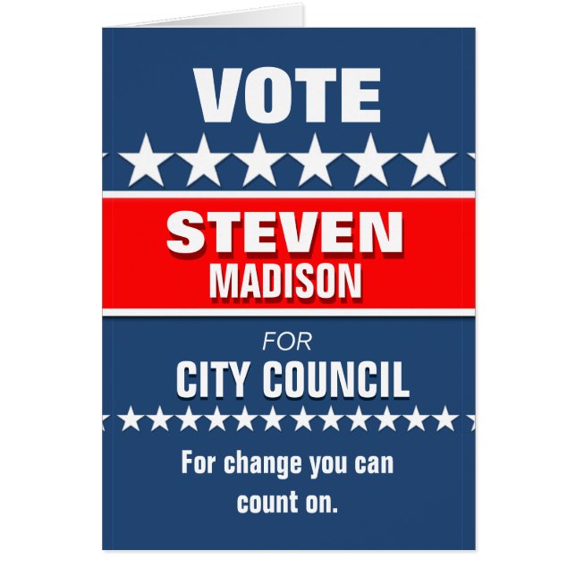 Beställnings- politisk kampanjmall hälsningskort (Framsidan)