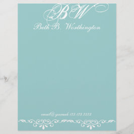 Beställnings- Preppy Monogram för elegant Brevhuvud