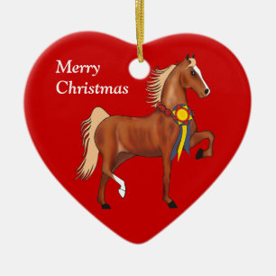 Beställnings- prydnad för amerikanSaddlebred jul Julgransprydnad Keramik