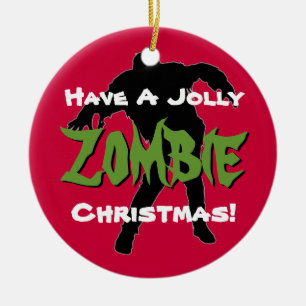 Beställnings- prydnad för Jolly Zombiejul Julgransprydnad Keramik