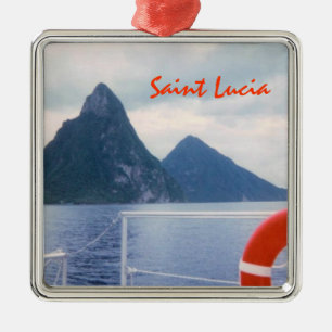 Beställnings- prydnad för Saint Lucia ringbultar Julgransprydnad Metall